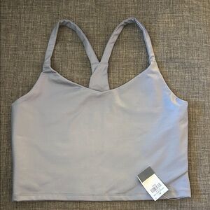 Abercrombie & Fitch Light Gray Athletic Bra/ crop Tank Top